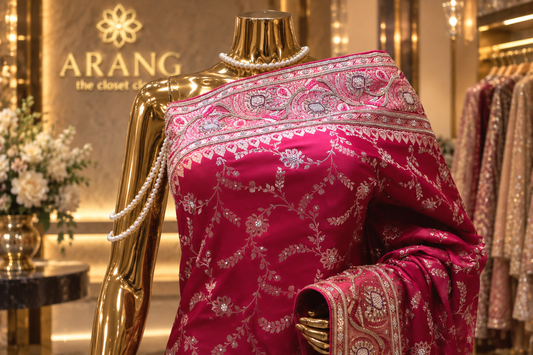 "The Rani Pink" Premium Banarasi Handcrafted Silk Saree