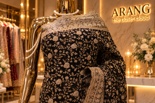 "The Luxury Jet Black" Premium Designer Saree