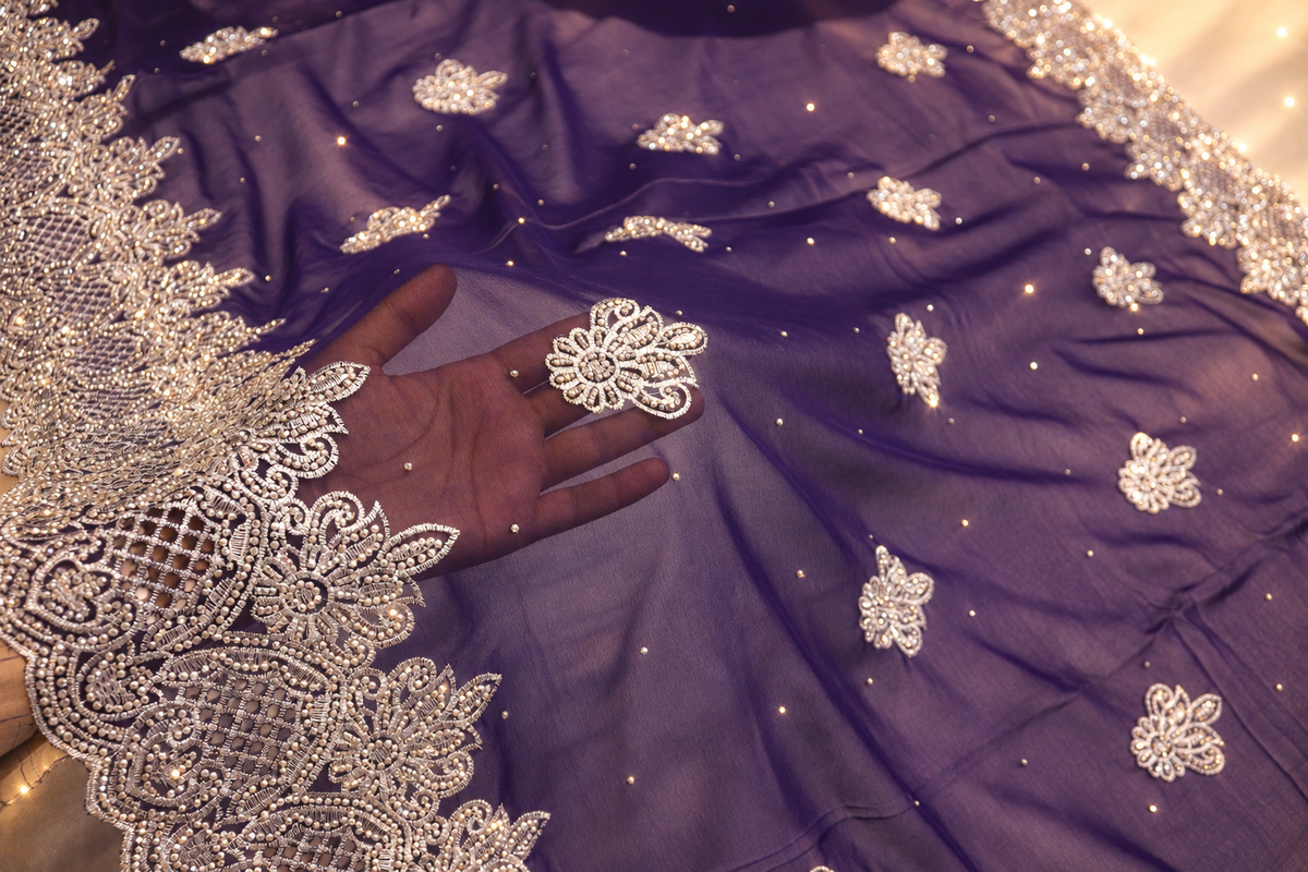 "The Royal Navy Blue" Premium Designer Saree