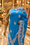 "The Vibrant Turquoise" Premium Designer Saree