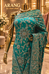 "The Peacock Green" Luxurious wedding Wear Saree