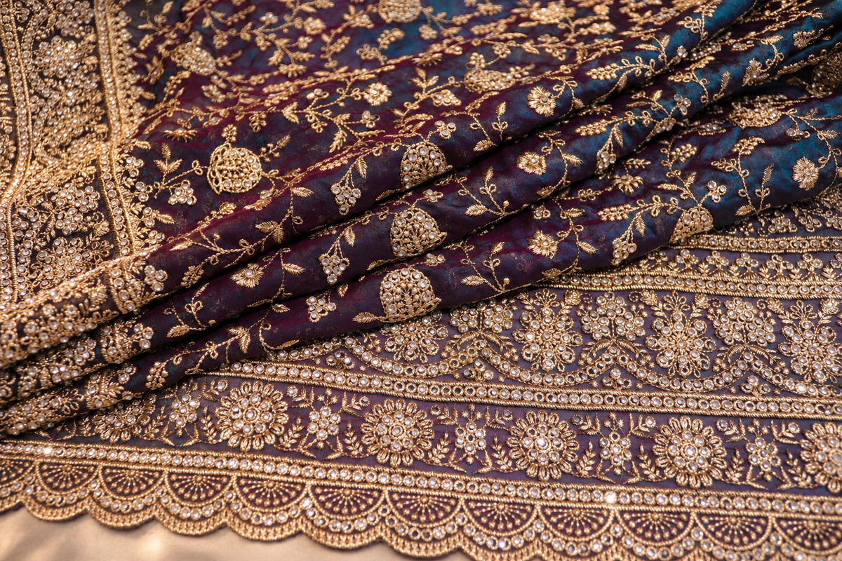 "The Deep Peacock Teal Blue" Premium Designer Saree