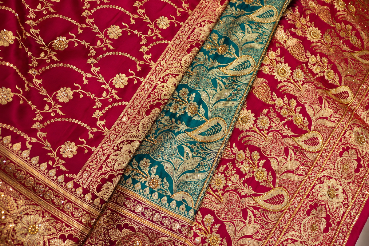 "The Emerald Green" Premium Banarasi Silk Saree