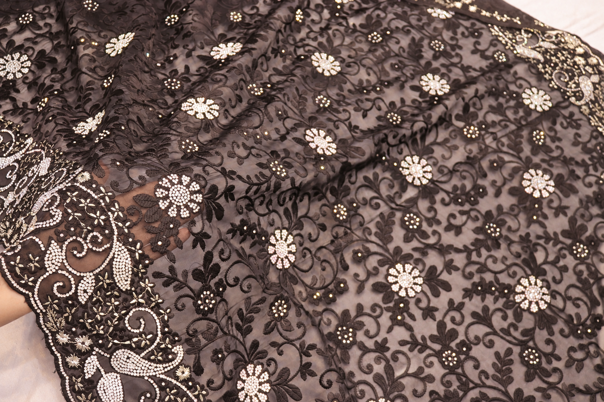 “The Stunning Black” Premium Designer Saree