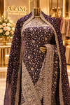 "The Deep Plum" Premium Designer Saree With Veil
