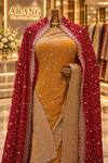 "The Brilliant Yellow" Premium Designer Saree with Veil