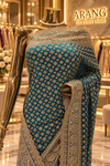 "The Peacock Teal" Premium Designer Saree