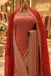 "The Neon Orange" Premium Designer Saree with Veil