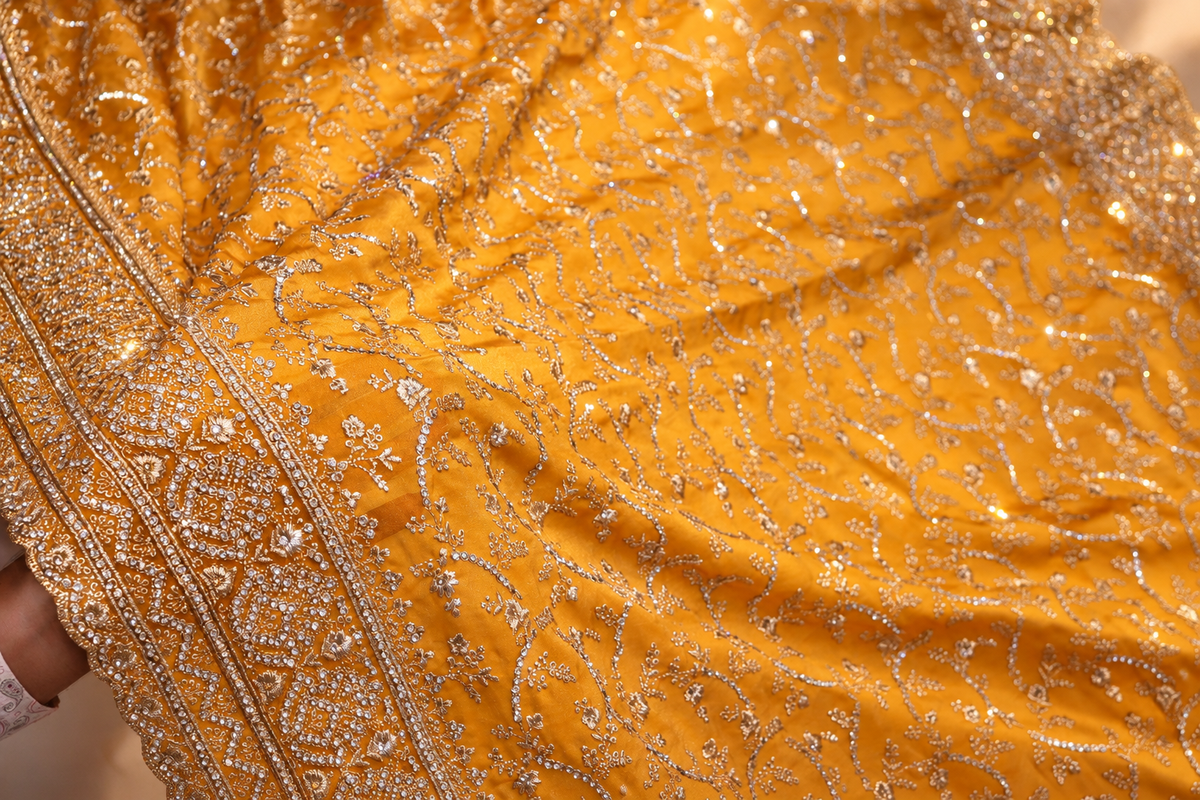 "The Sunshine Yellow" Premium Designer Saree