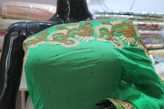 “The Emerald Green” Premium Designer Saree