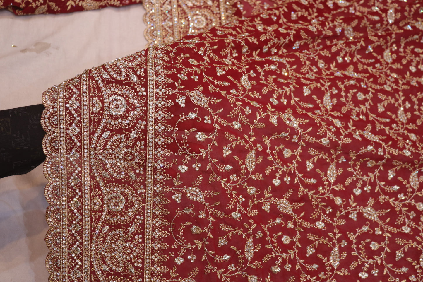 "The Royal Maroon" Vol 2 Bridal Saree with Veil