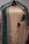 “The Pearl White” Premium Designer Saree with Veil