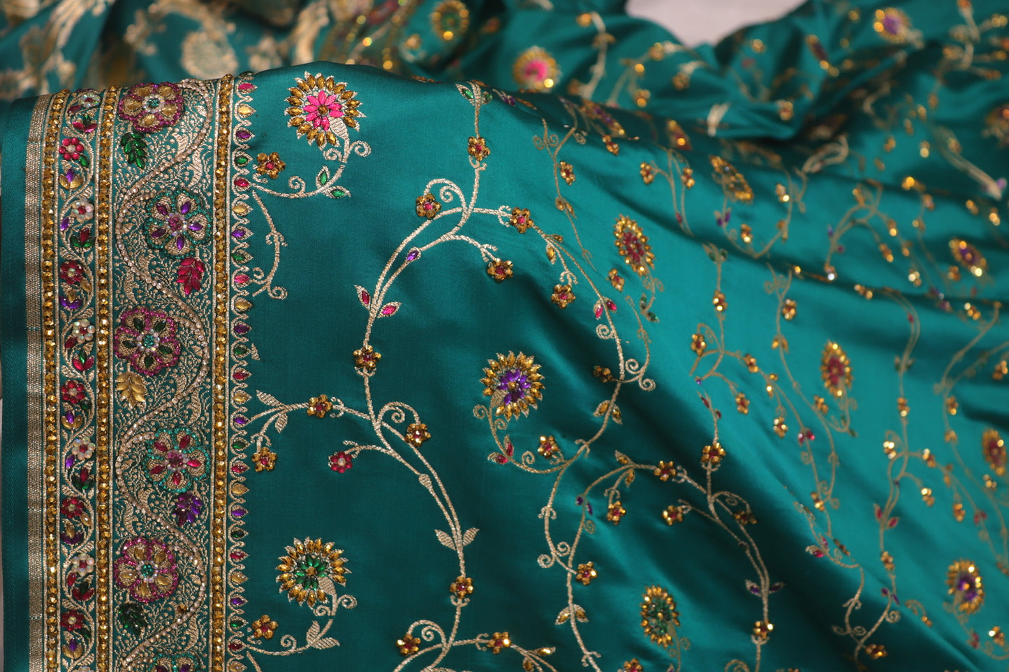 "The Persian Green" Premium Banarasi Silk Saree