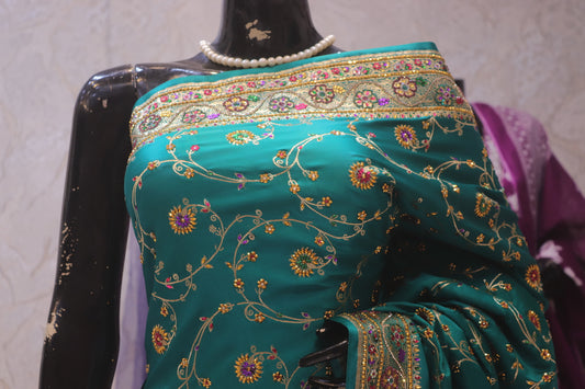 "The Persian Green" Premium Banarasi Silk Saree
