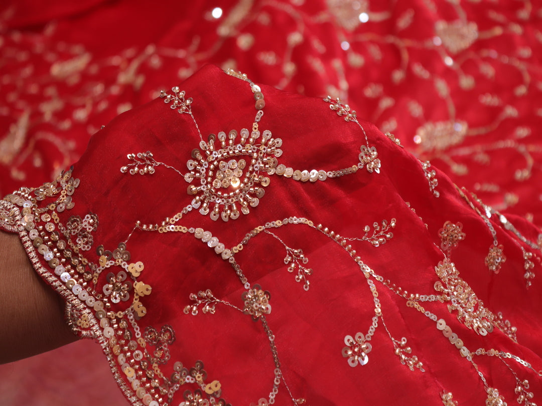 “The Pure Red” Premium Designer Saree