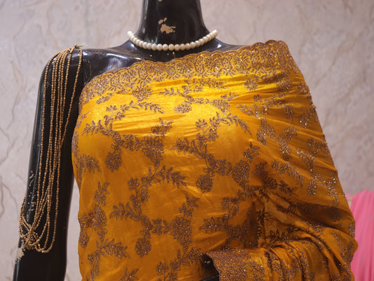 “The Sunflower Yellow "Premium Designer Saree