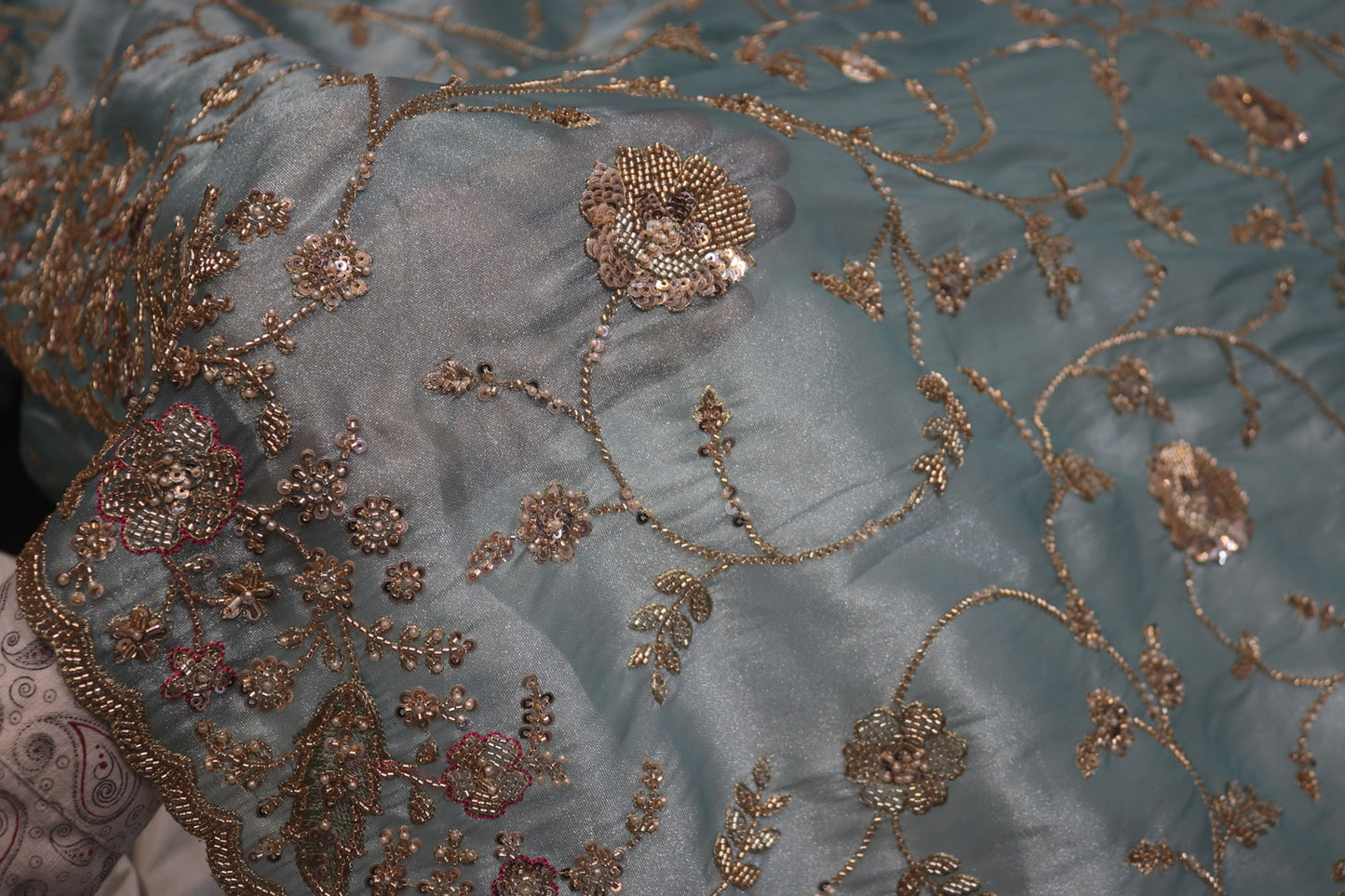 "The Ice Blue" Premium Designer Saree