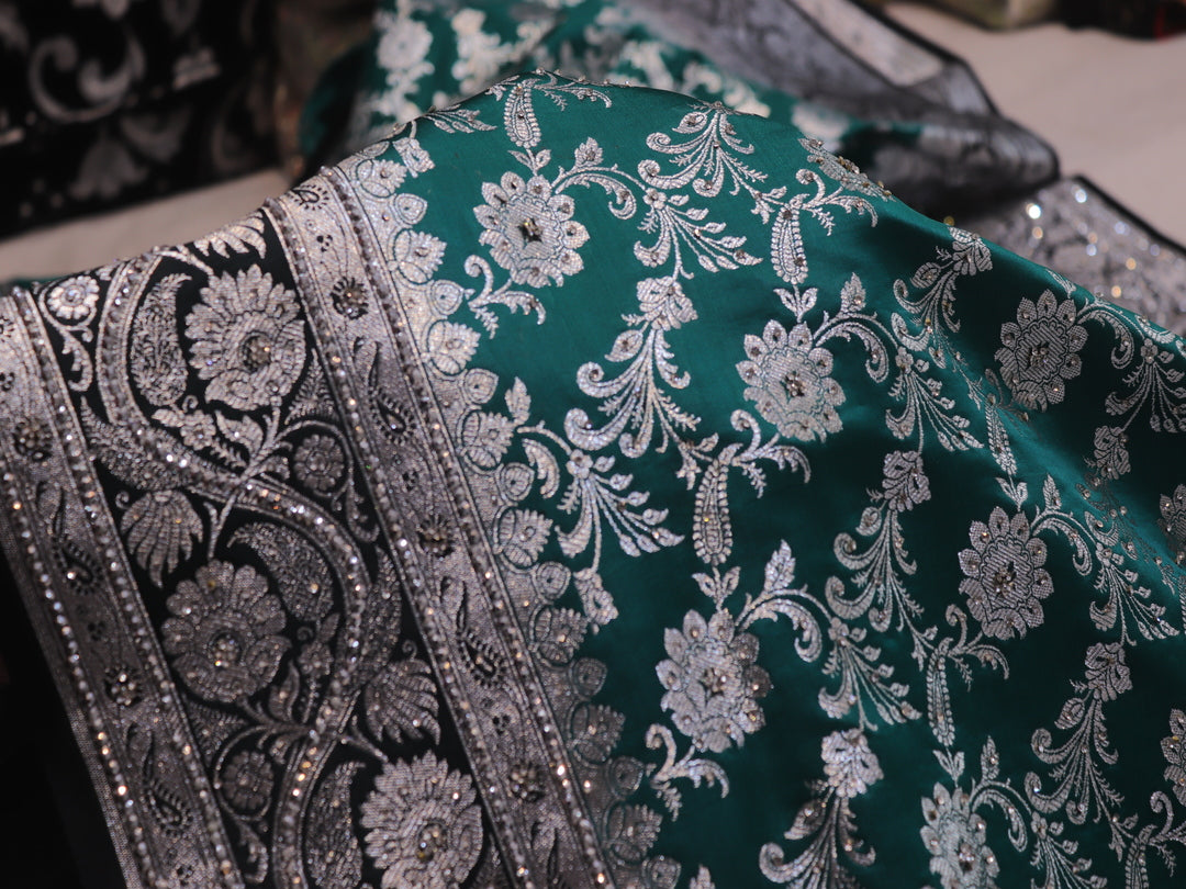 “The Persian Green” Premium Banarasi Silk Saree
