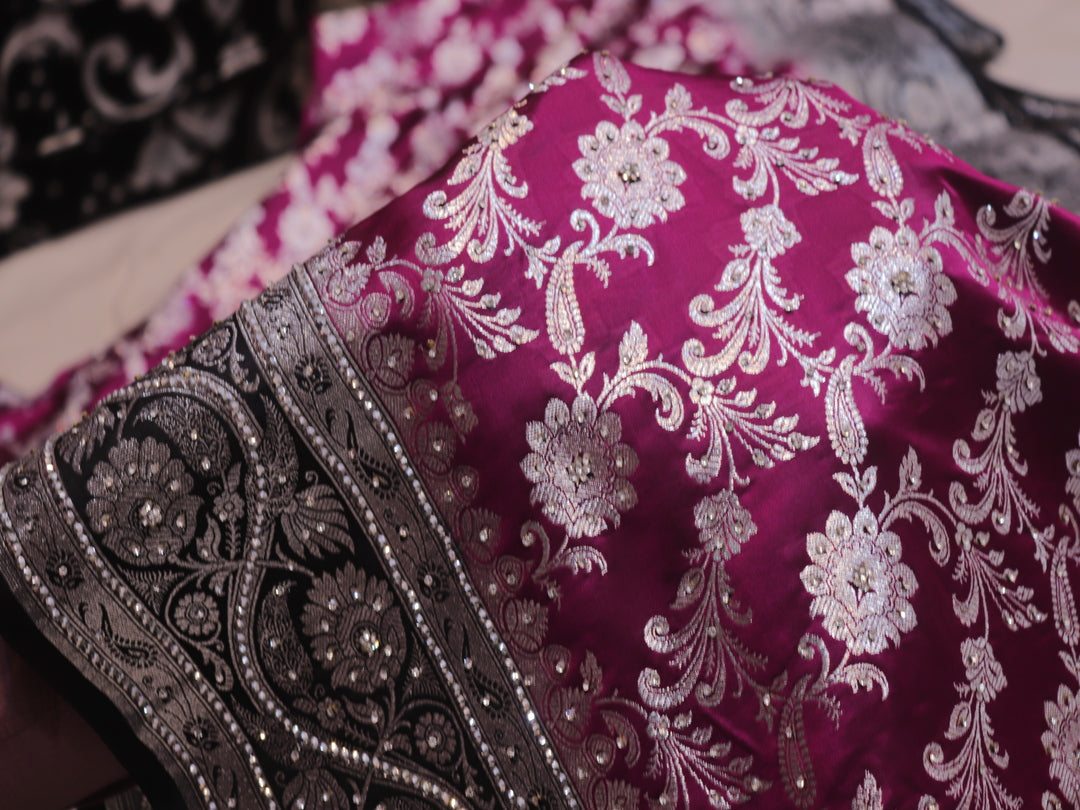 “The Russian Violet” Premium Banarasi Silk Saree