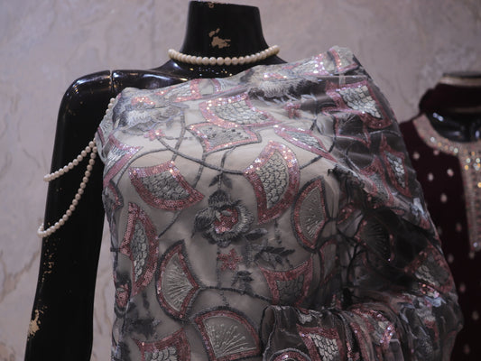 “The Pastel Blue” Premium Designer Saree