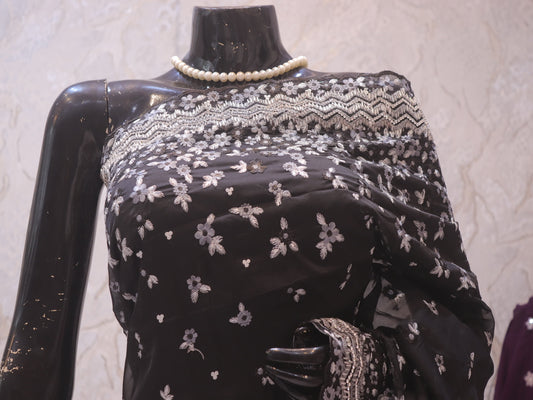 “The True Black” Premium Designer Saree