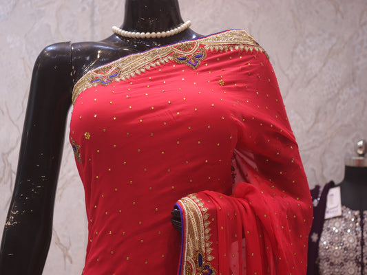 “The Candy Apple” Premium Designer Saree