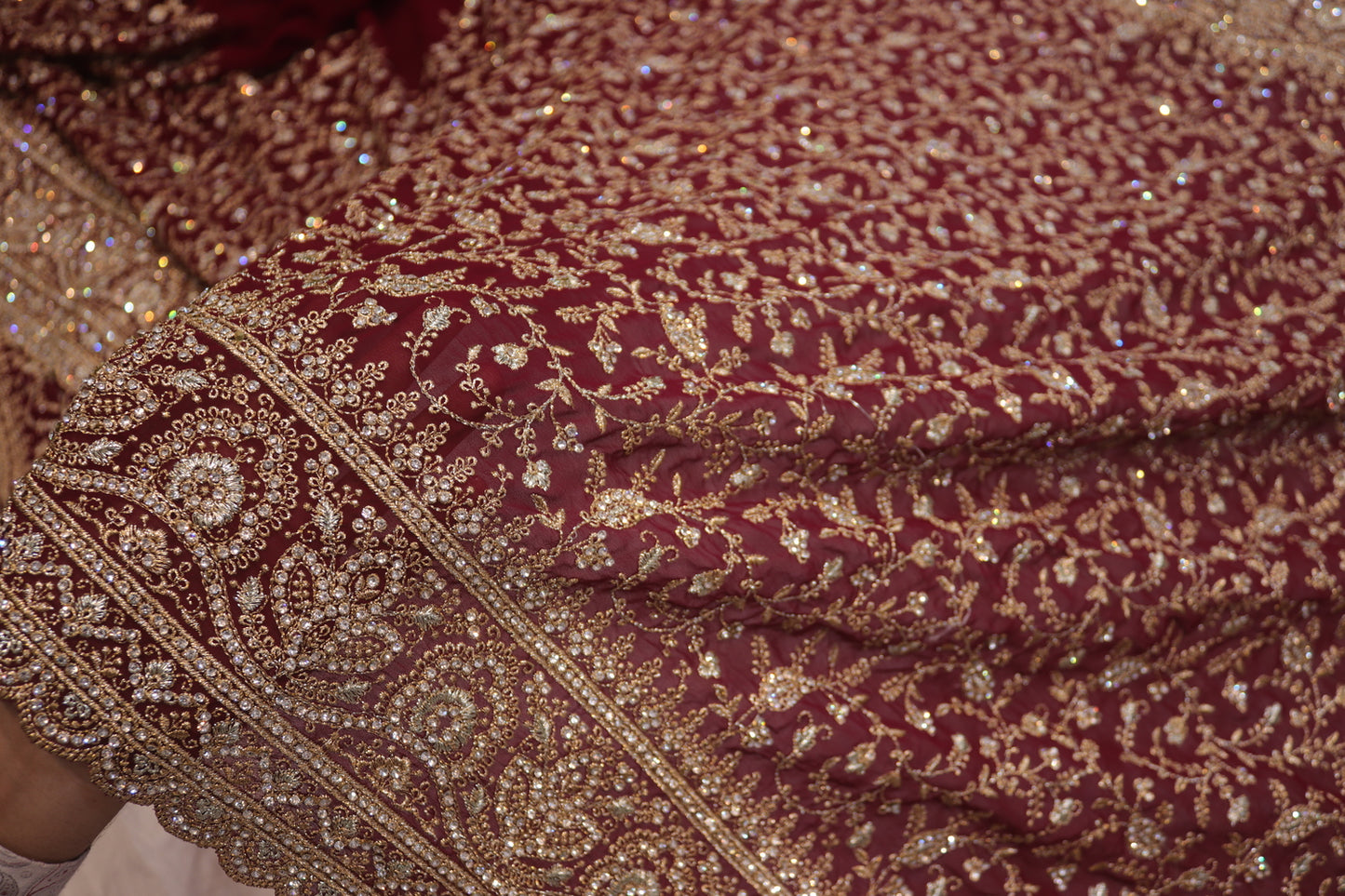 "The Dark Burgundy" Vol 2 Bridal Saree with Veil