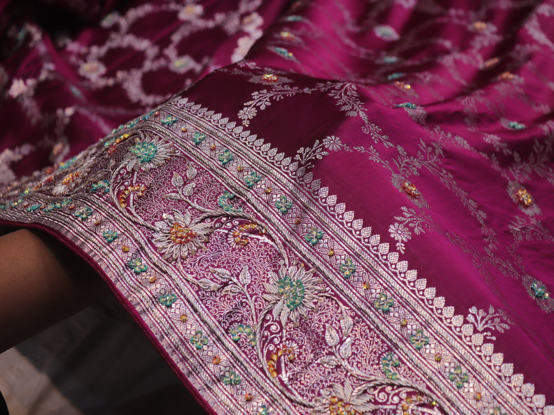 “The Russian Violet” Premium Banarasi Silk Saree