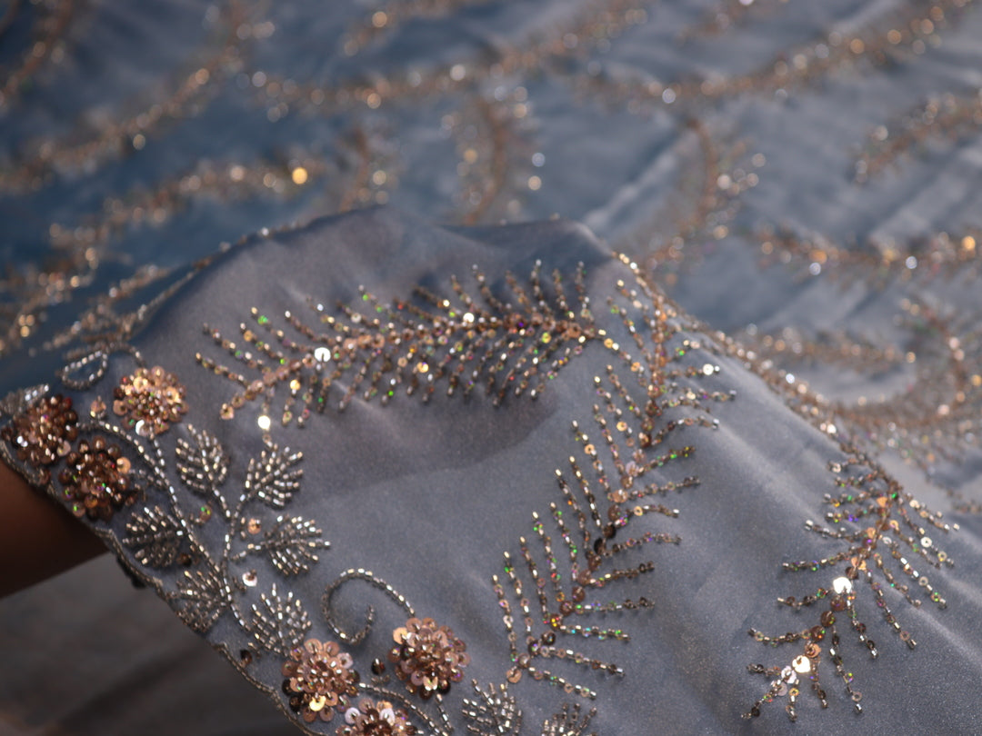 “The Turkish Blue” Premium Designer Saree