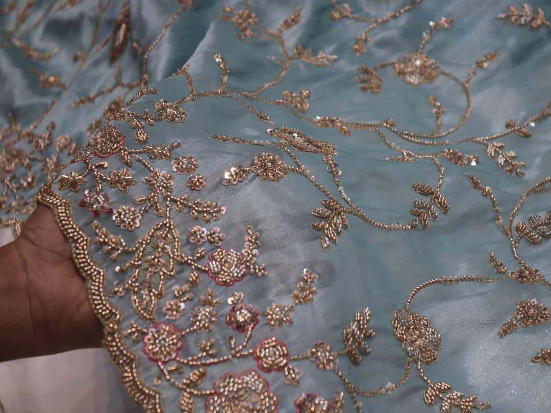 “The Turkish Blue” Premium Designer Saree