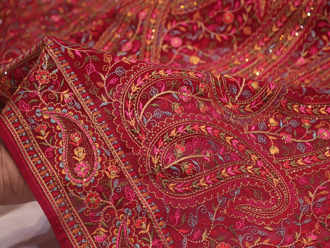 “The Raspberry Sorbet” Premium Rajwadi Saree