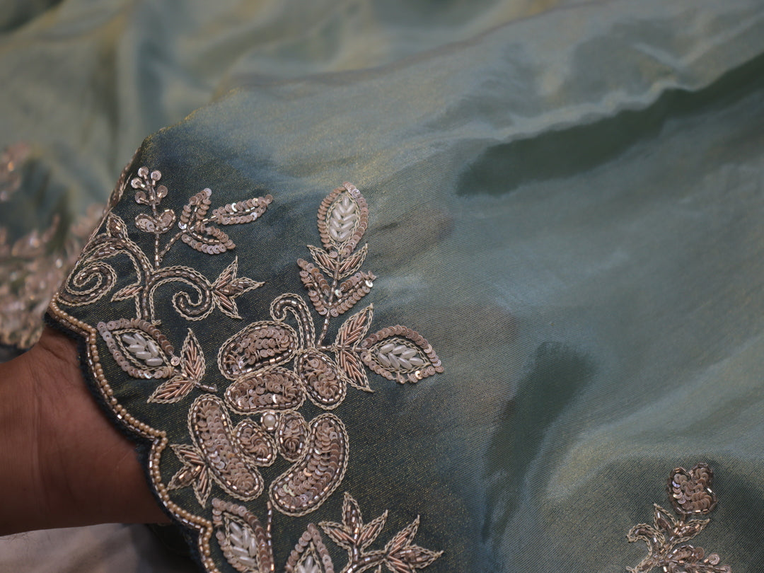 “The Viridian Green” Premium Designer Saree