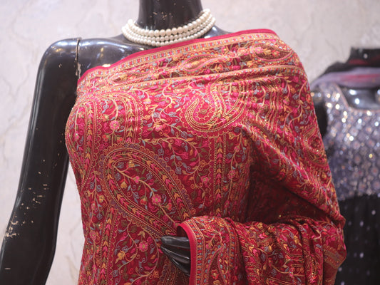 “The Raspberry Sorbet” Premium Rajwadi Saree