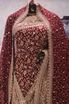 “The Royal Maroon” Premium Designer Saree with Veil