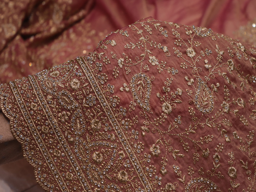 “The Peach Petals” Premium Designer Saree