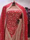 “The Bridal Red” Vol 2 Premium Designer Saree with Veil