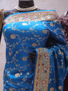 “The Vibrant Cerulean Blue” Premium Banarasi Silk Saree