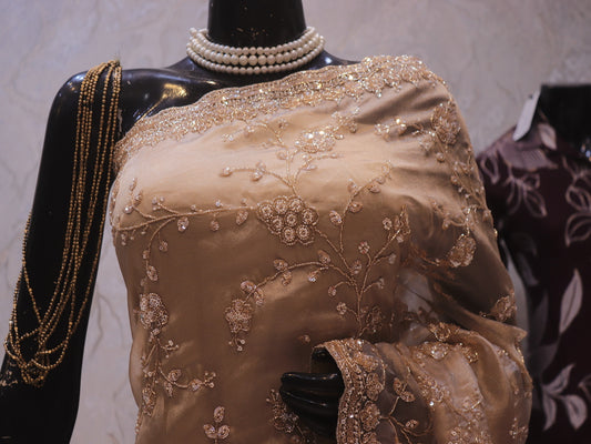 “The Elegant Gold” Premium Designer Saree