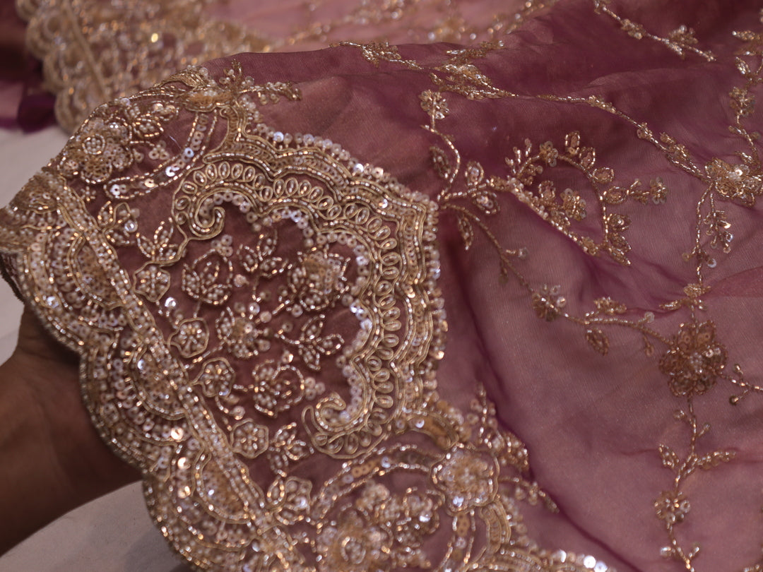 “The Luxury Mauve” Premium Designer Saree
