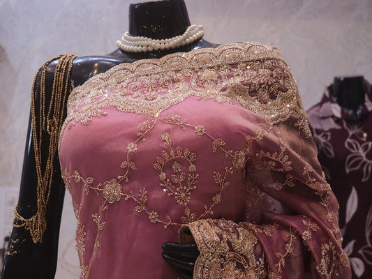 “The Luxury Mauve” Premium Designer Saree