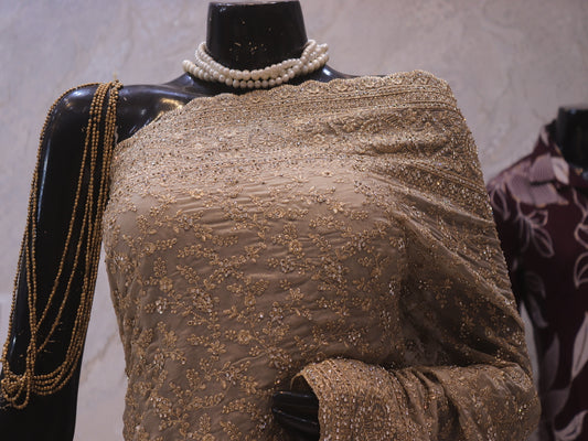 “The Champagne Gold” Premium Designer Saree