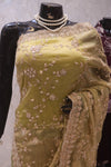 "The Olive Green" Premium Designer Saree