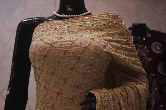 "The Royal Antique Gold" Premium Designer Handcrafted Saree