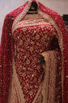 "The Royal Raspberry" Premium Bridal Saree with Veil