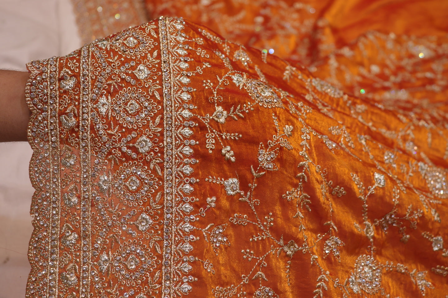 "The Mustard" Premium Designer Saree With Veil