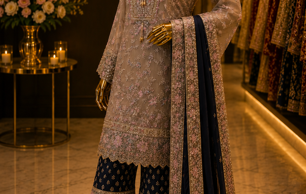 The Luxury Premium Designer Pakistani Shirt Style Ready to Wear Dress