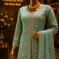 The Designer Double Shade Front Open Style Ready to Wear Dress