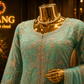The Designer Double Shade Front Open Style Ready to Wear Dress