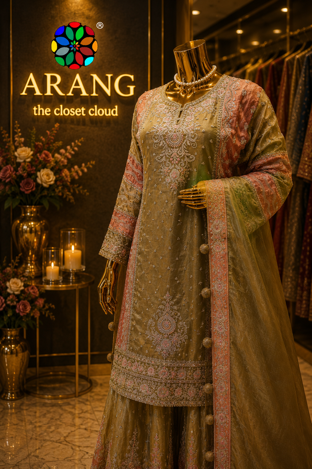 The Elegant Designer Luxury Style Ready to Wear Dress