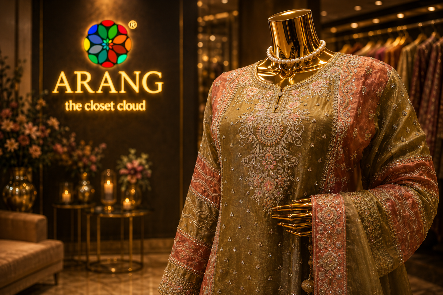 The Elegant Designer Luxury Style Ready to Wear Dress